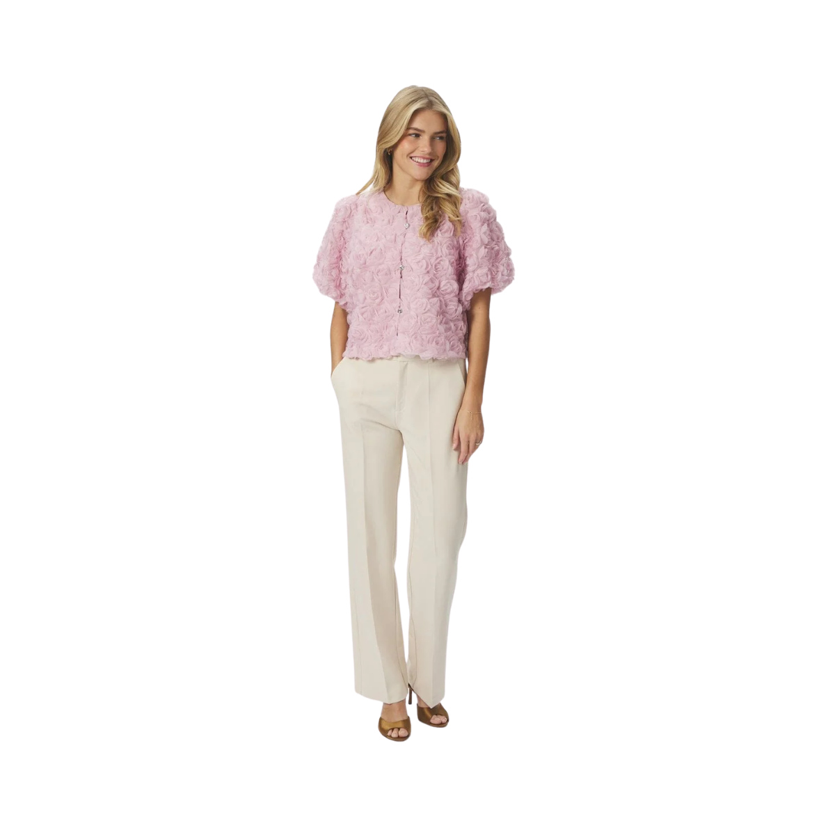 Aisa Flower Blouse - Rose