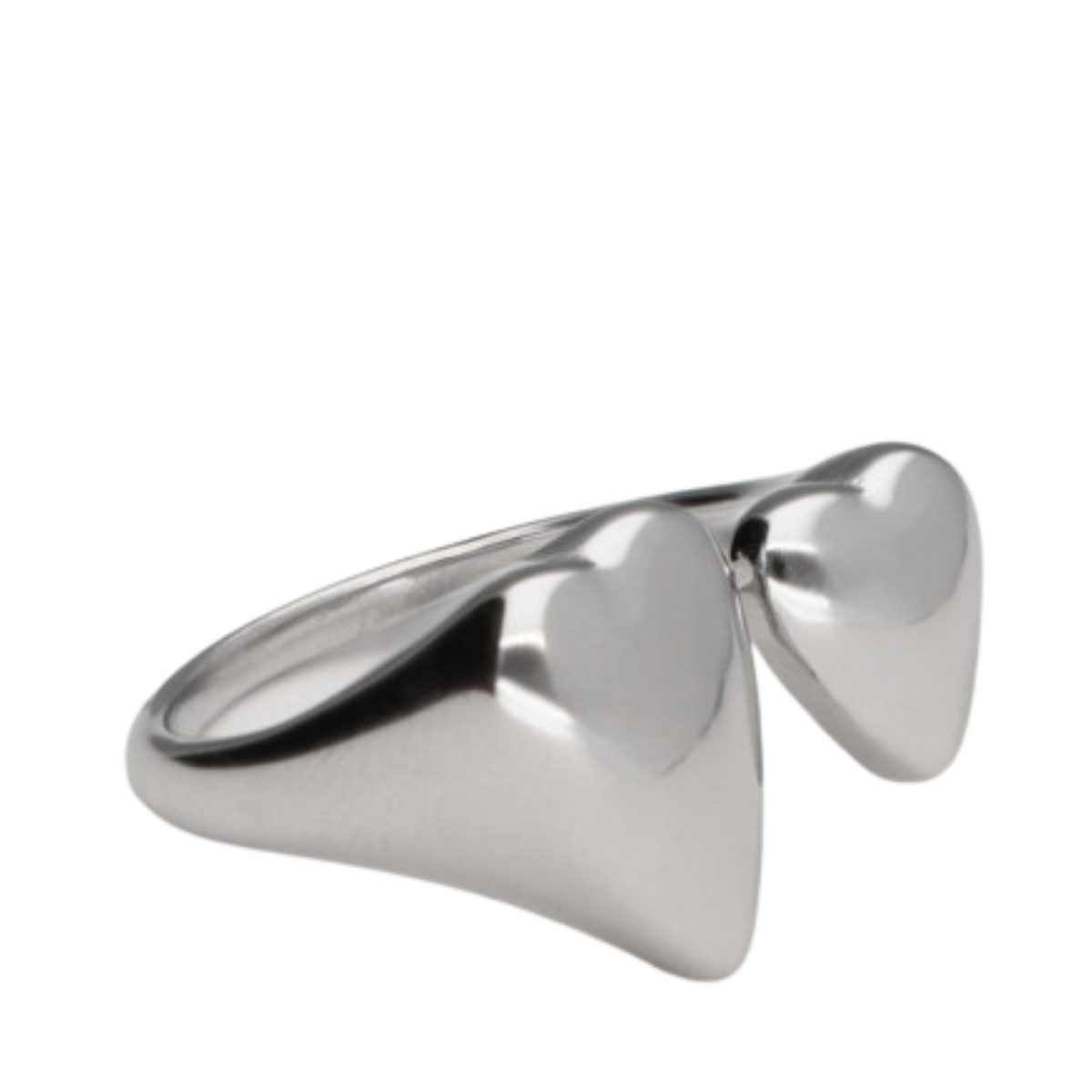 Ring 2 Hearts - Silver