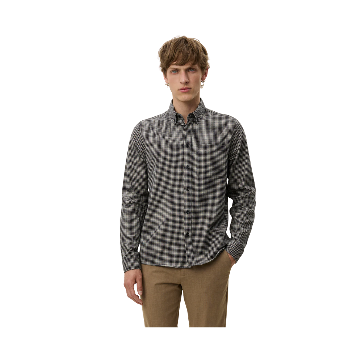 Konrad Check Flannel Shirt - Gargoyle