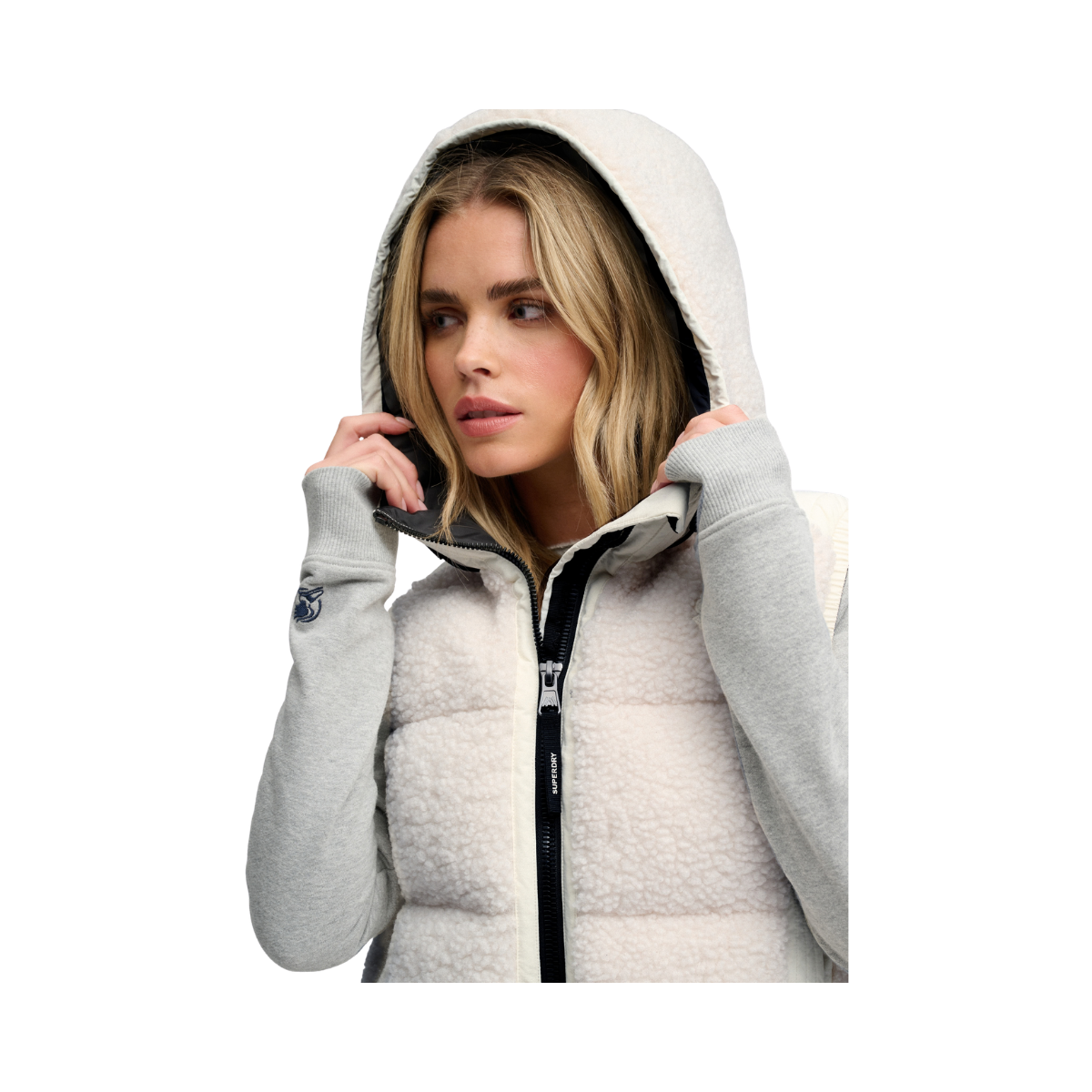 Borg Baffle Gilet - FU4 Chalk White
