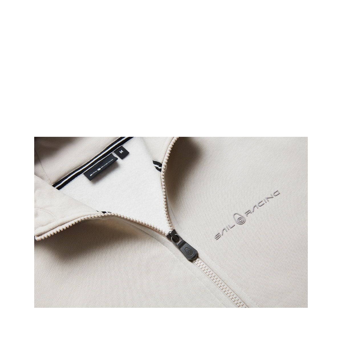 Bowman Logo Zip Hood - Ecru