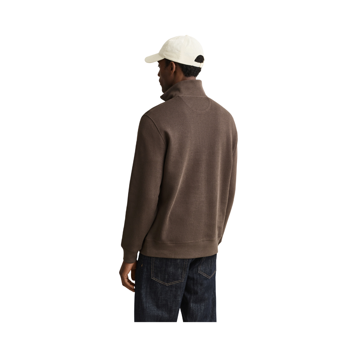 Sacker Rib Half Zip - Shadow Brown