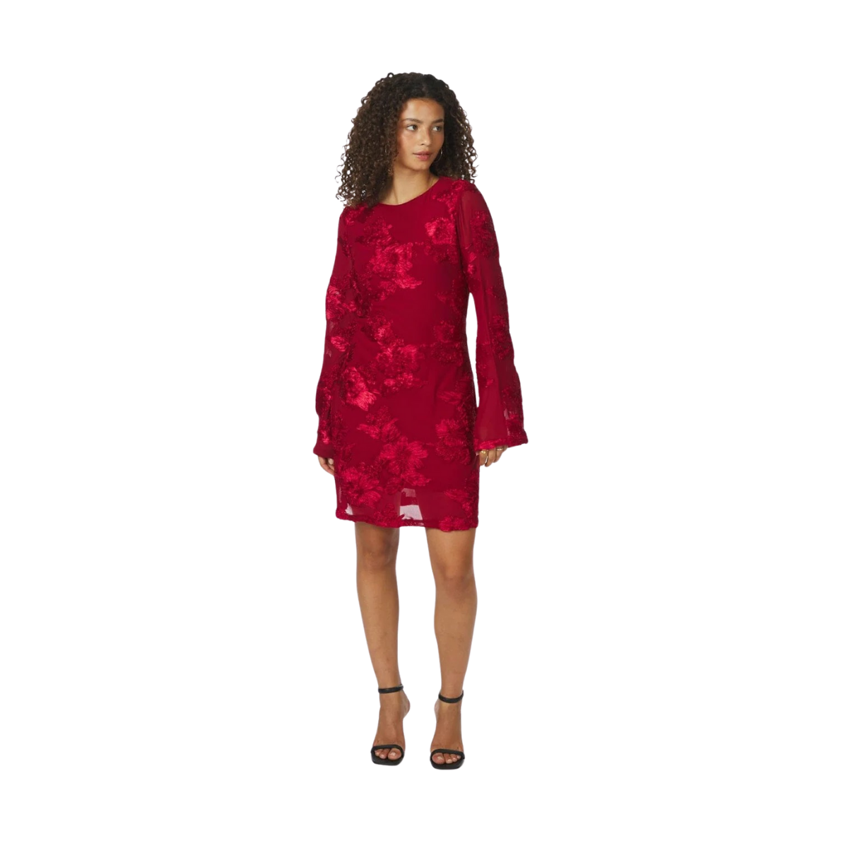 Dirina Big Flower Dress - Red