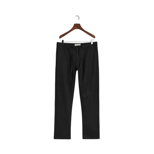 Gant RELAXED LINEN DS PANTS - BLACK