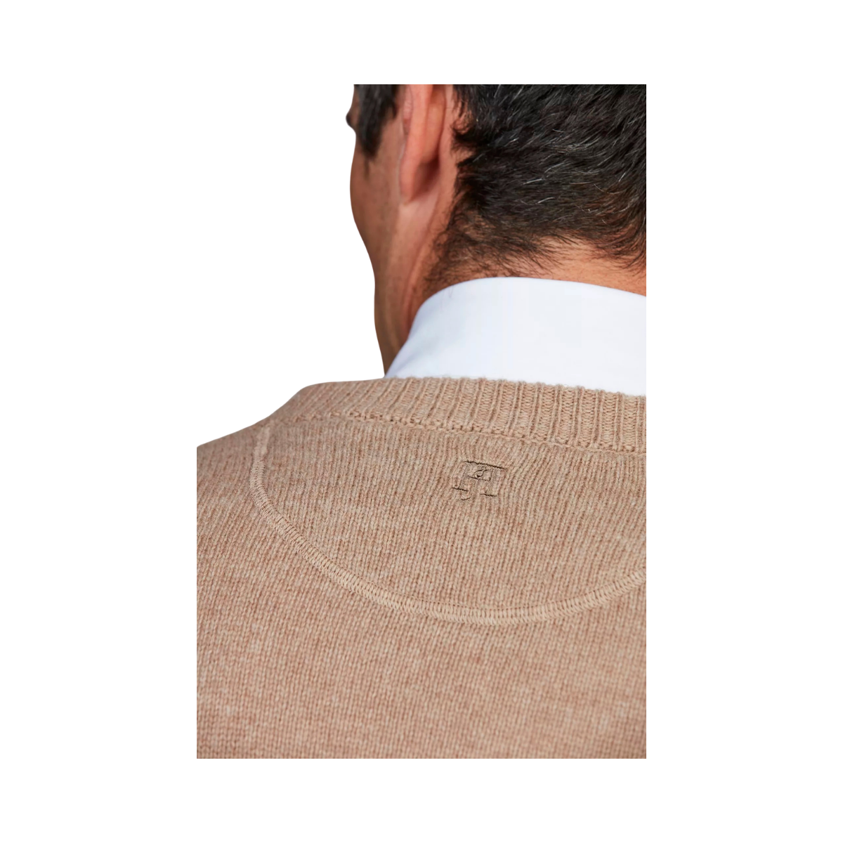 Woven Front Cardigan - 62 Dark Beige