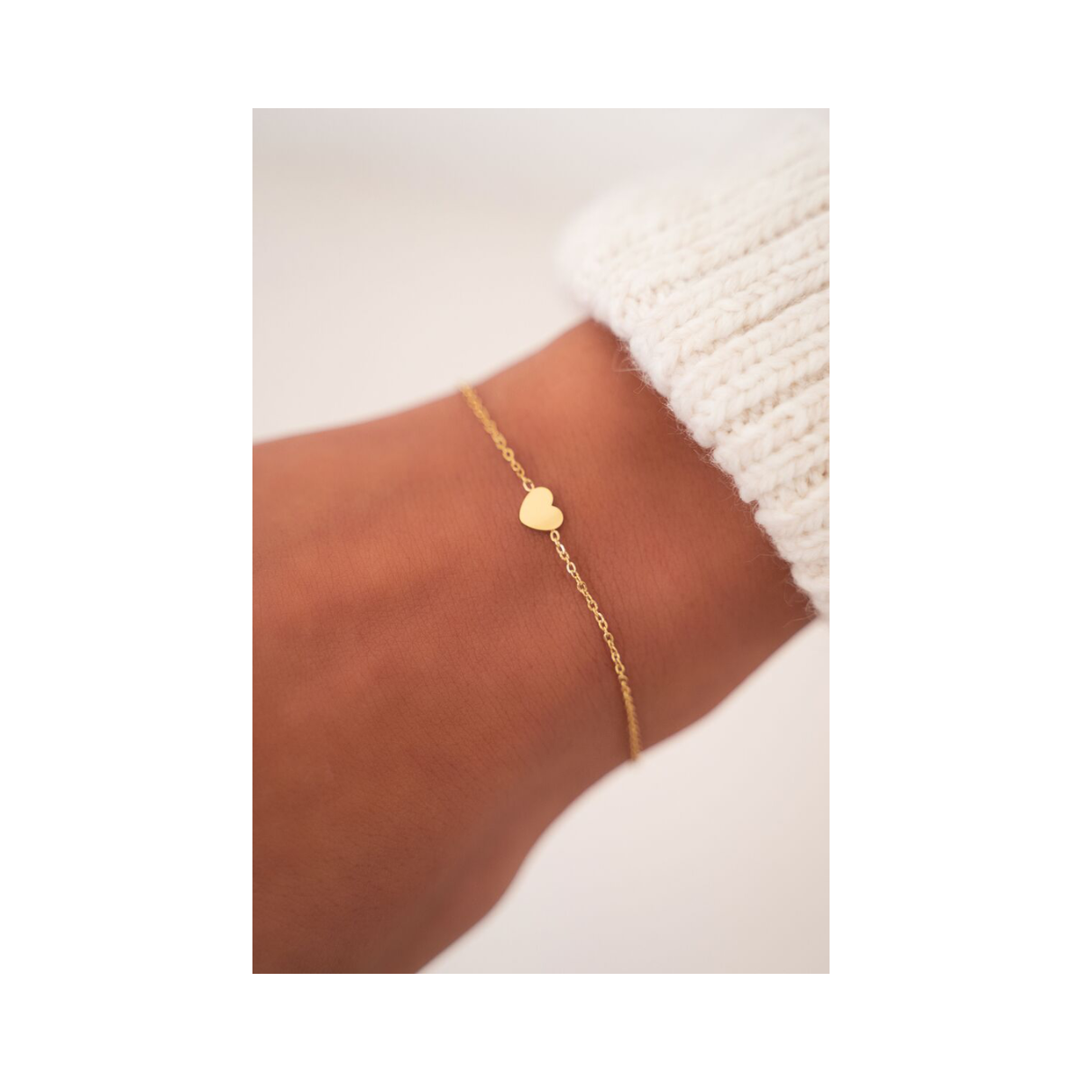 Bracelet With Heart - Gold