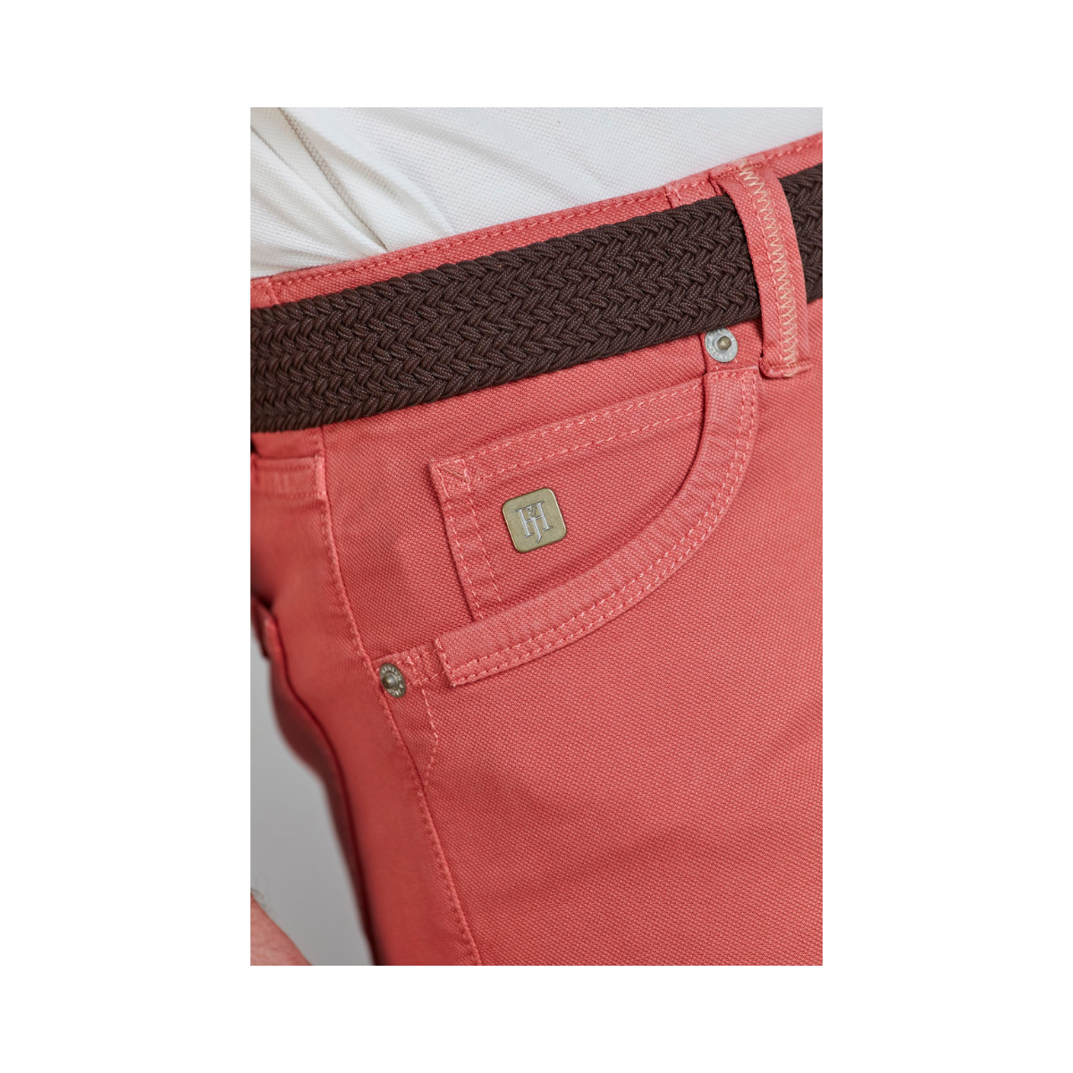 5-Pkt Pan Oxford Shorts - Soft Red