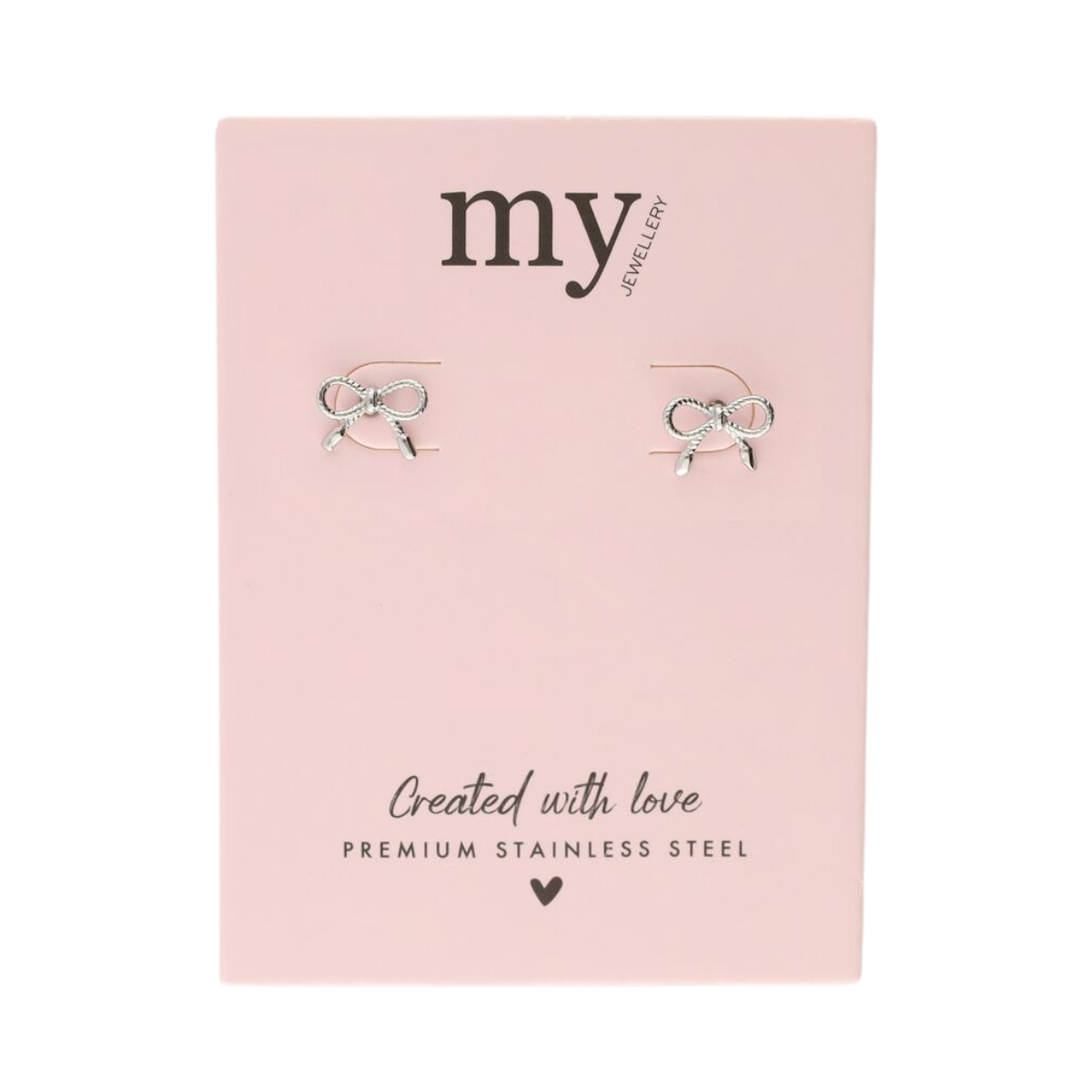 Earstuds bow mini - Silver