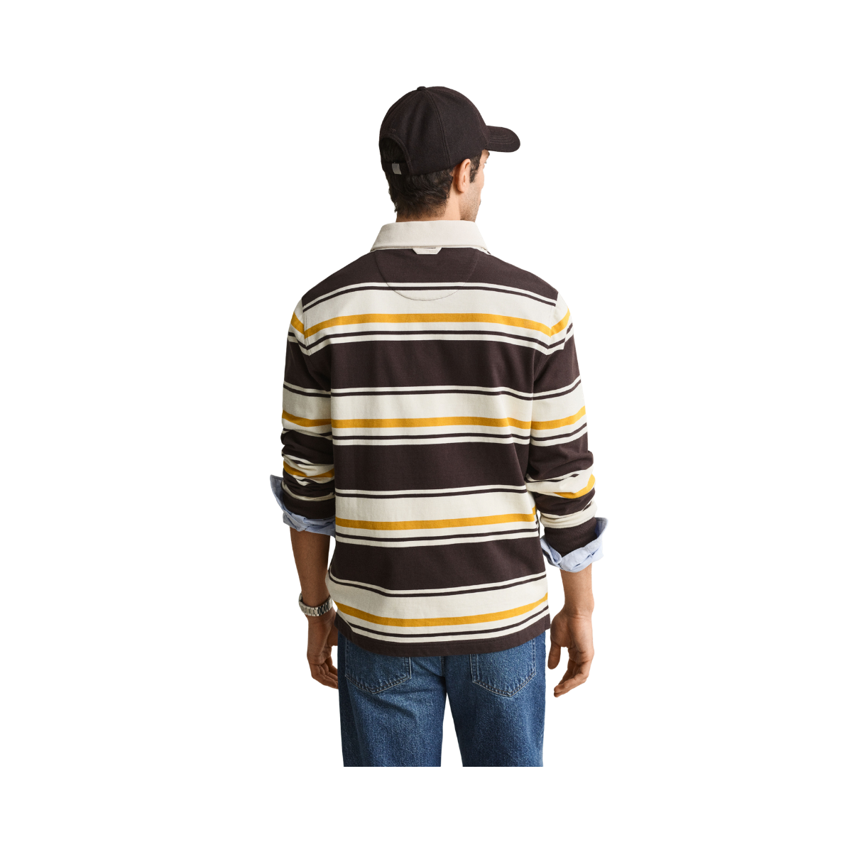 Striped Heavy Rugger - Charred Wood Brown