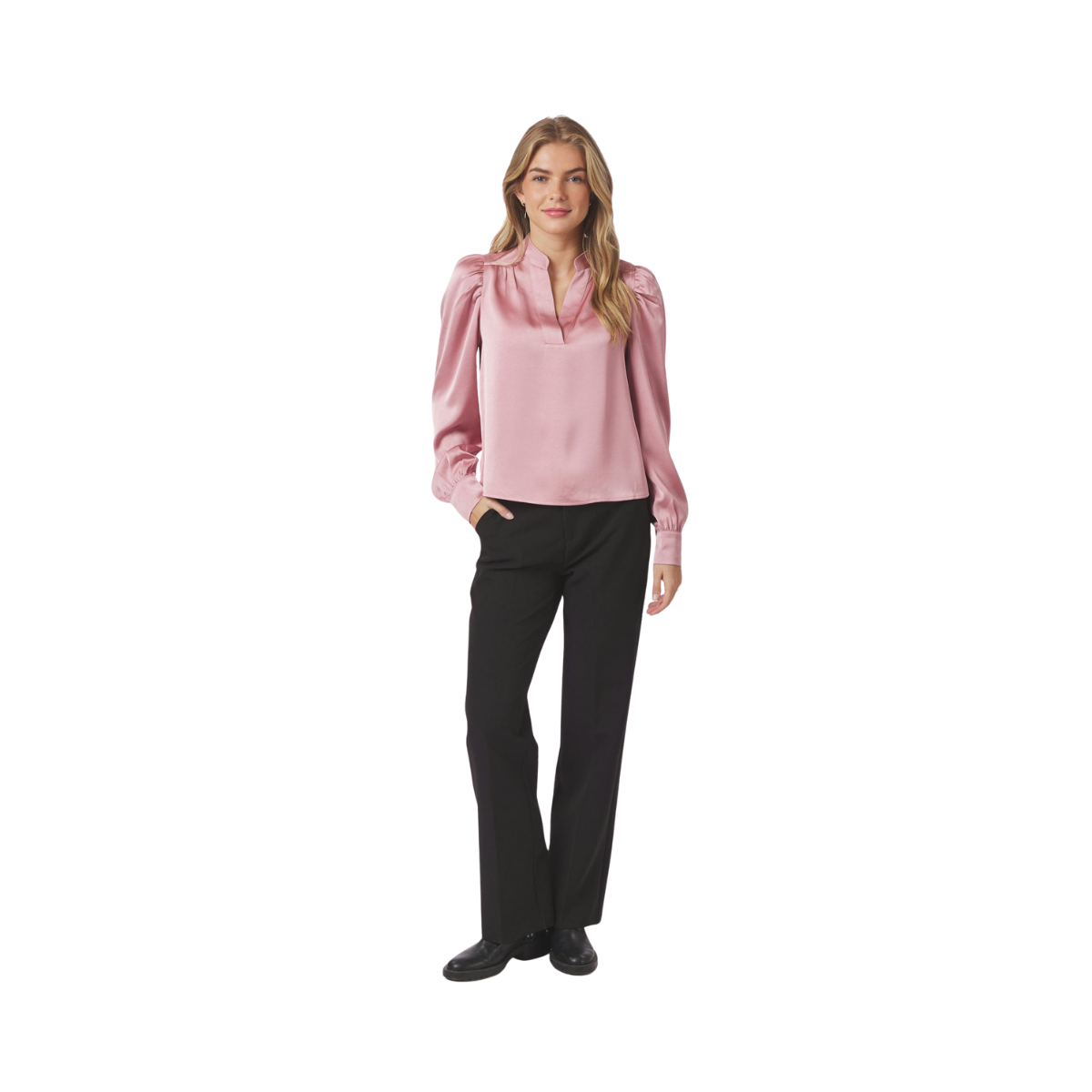 Rosslyn Heavy Sateen Blouse - Evening Rose