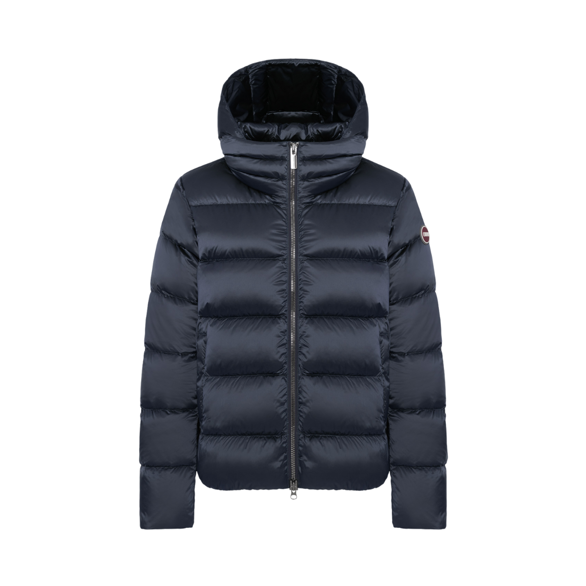 Ladies Down Jacket with Detachable Hood - 68 Navy Blue