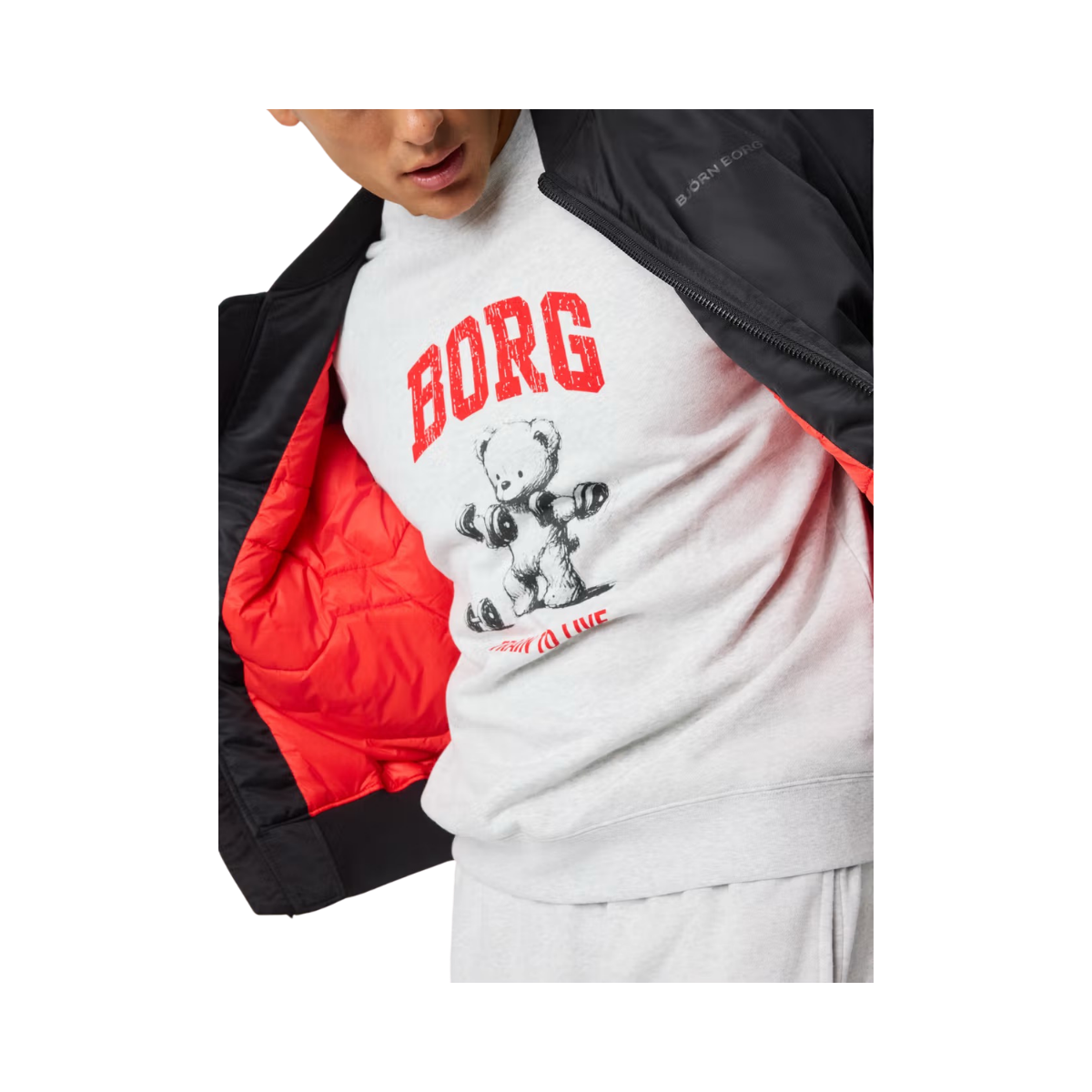 Borg Bomber Jacket - Black Beauty