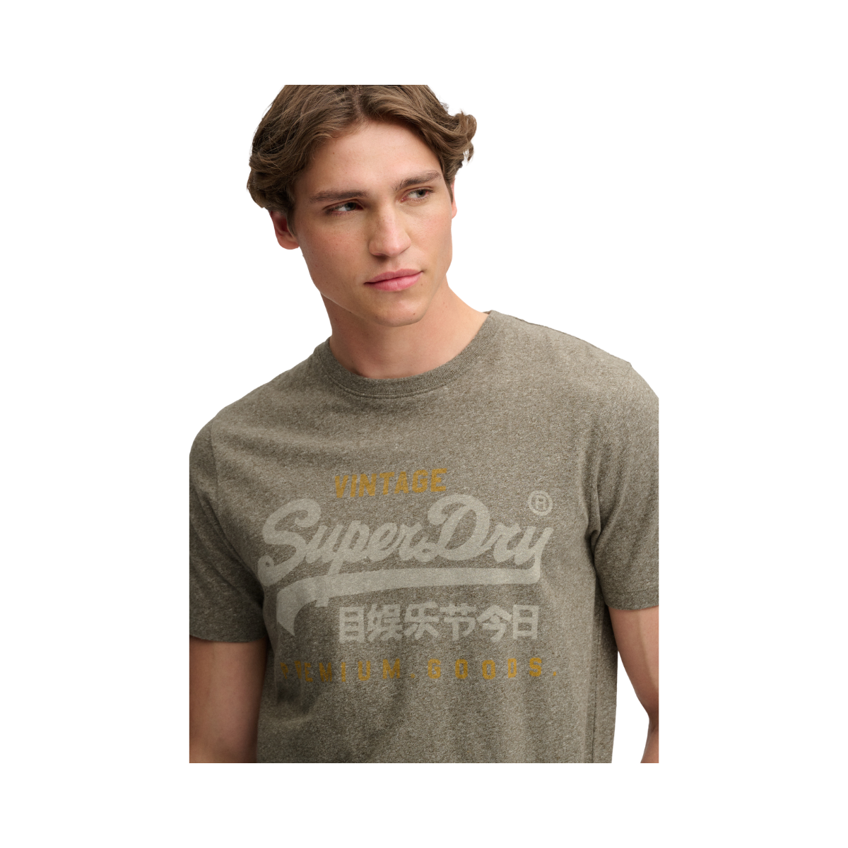 Vl Heritage Relaxed Tee - 9AE Olive Green Marl