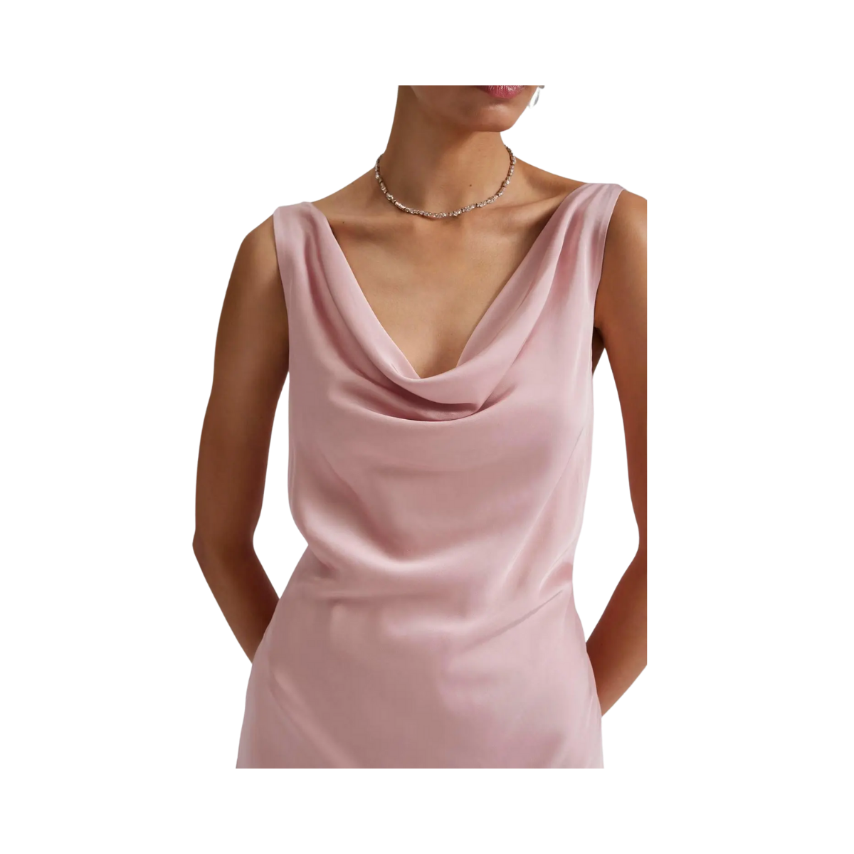 Leah Cowl Neck Maxi Dress - Blush