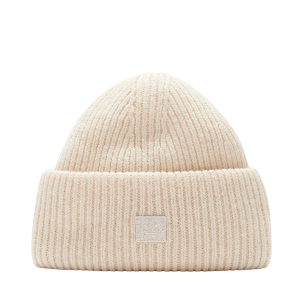 Small Face Logo Beanie - 633 Oatmeal Melange