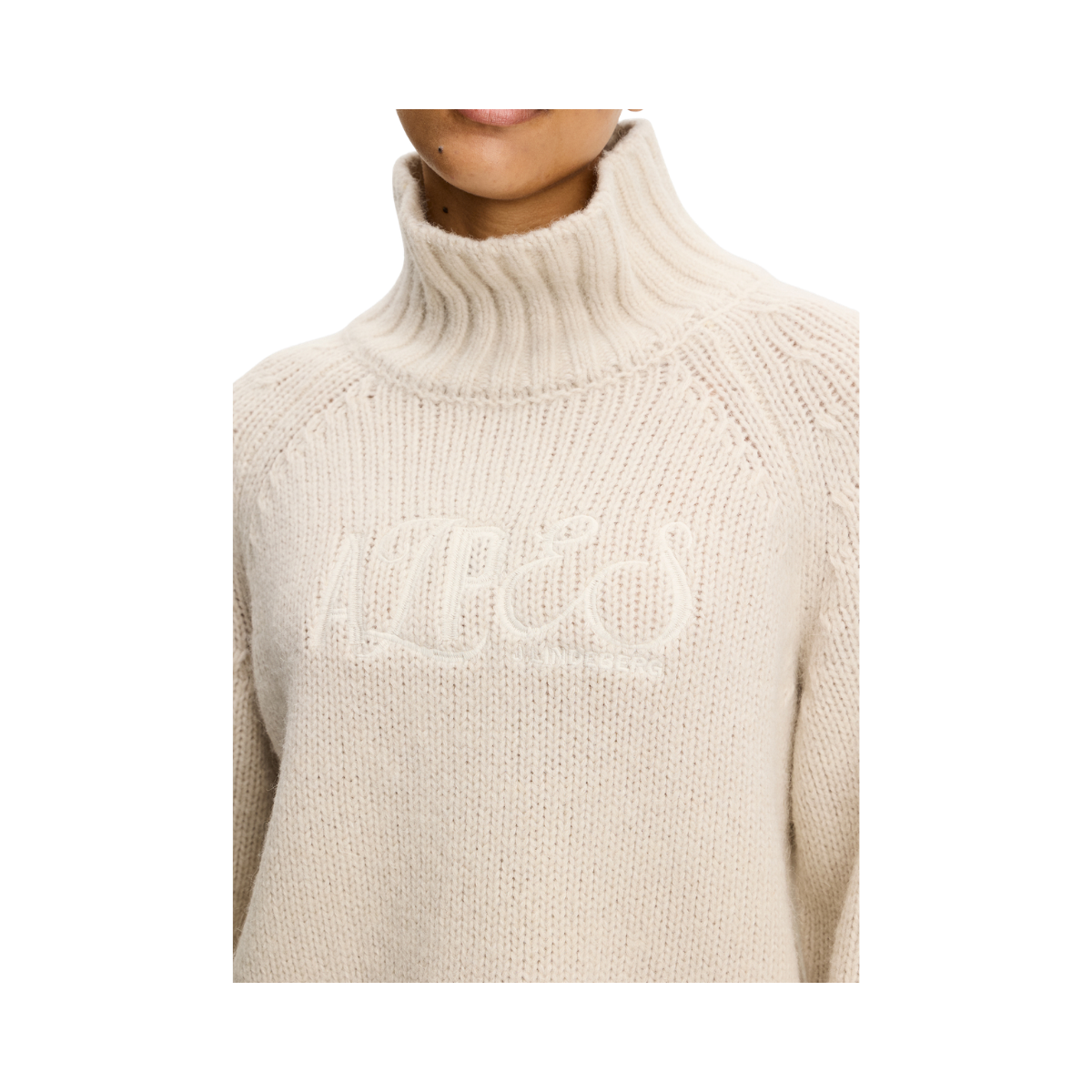 April Chunky Knit Turtleneck - Moonbeam