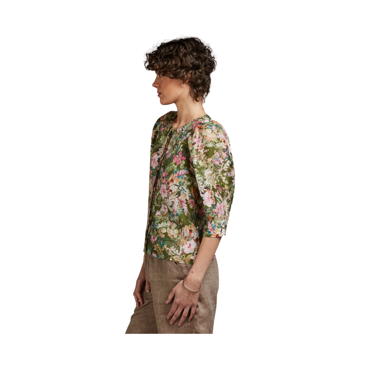 Lykke Blouse - Green pattern