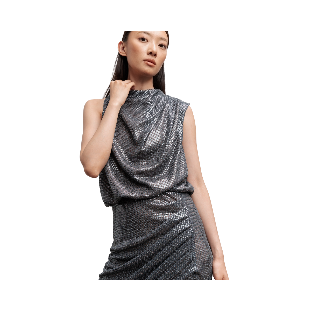 Tilda Sequin Dress - Grey