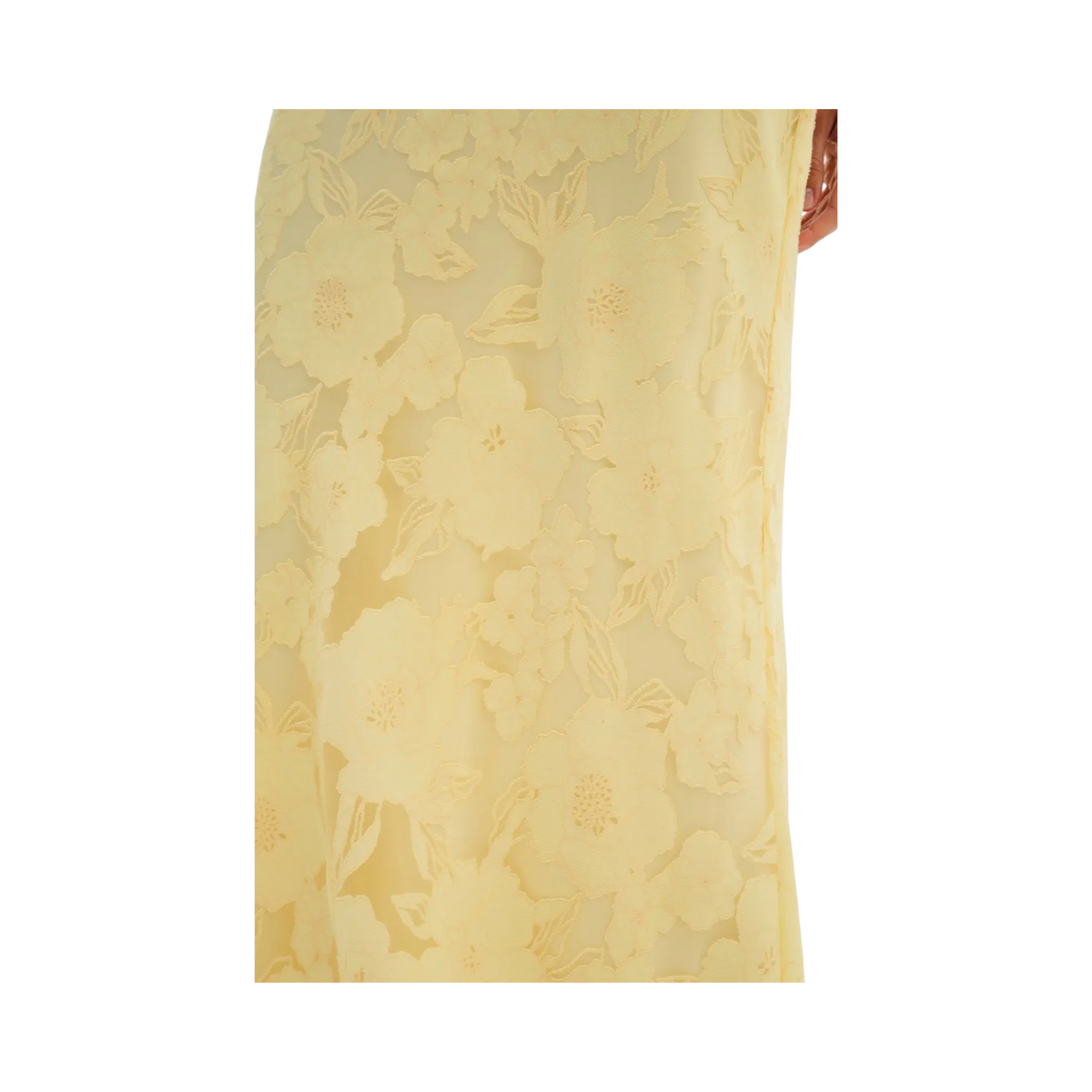 Sorelle Lace Slip Maxi Dress - Light Lemon