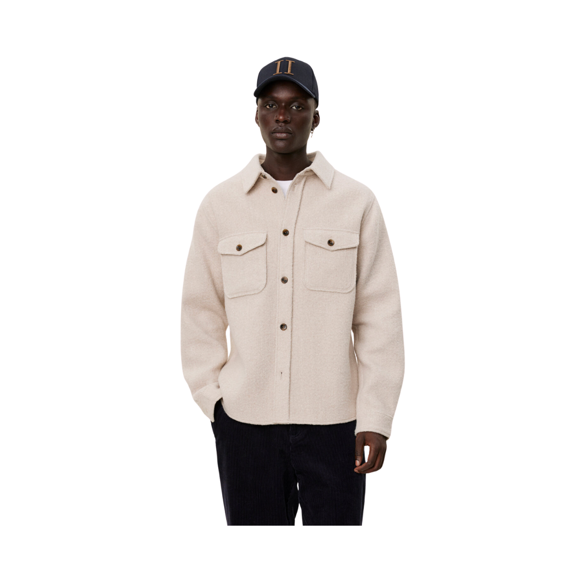 Lennon Bouclé Overshirt - Beige