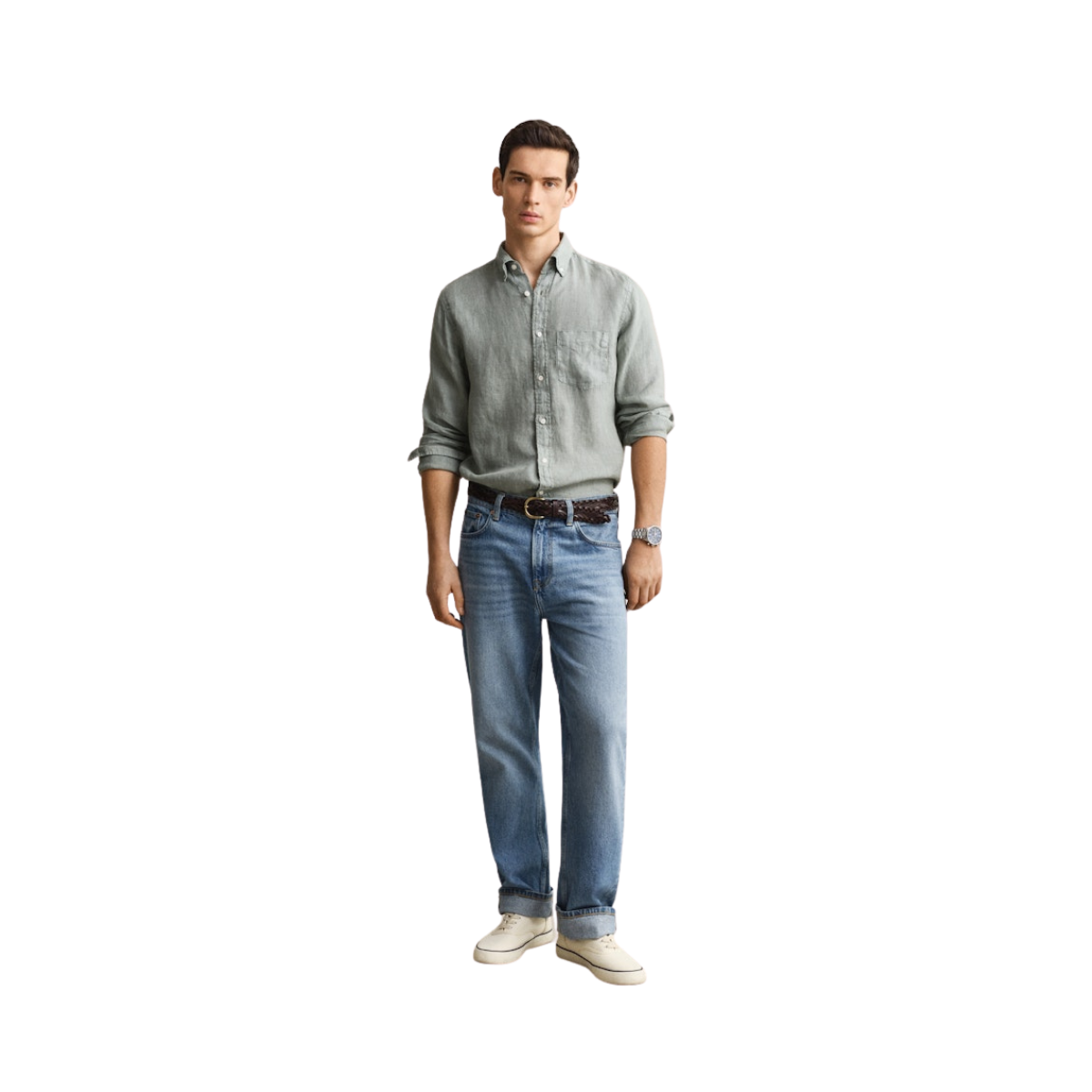 Gmnt Dyed Linen Shirt - Ceramic Grey