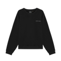 Script Heavyweight Loopback Crew Neck Sweatshirt - Jet Black