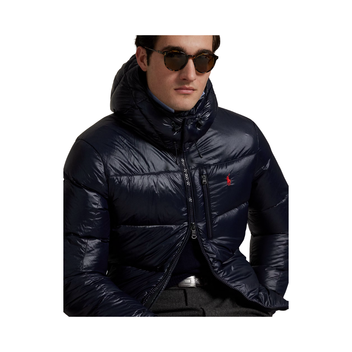 Insulated Bomber Jacket - Collection Navy Glossy