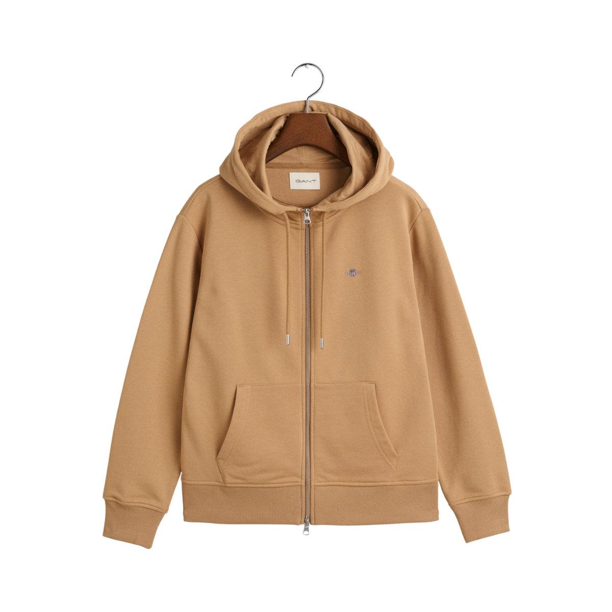 SHIELD ZIP HOODIE - Beige