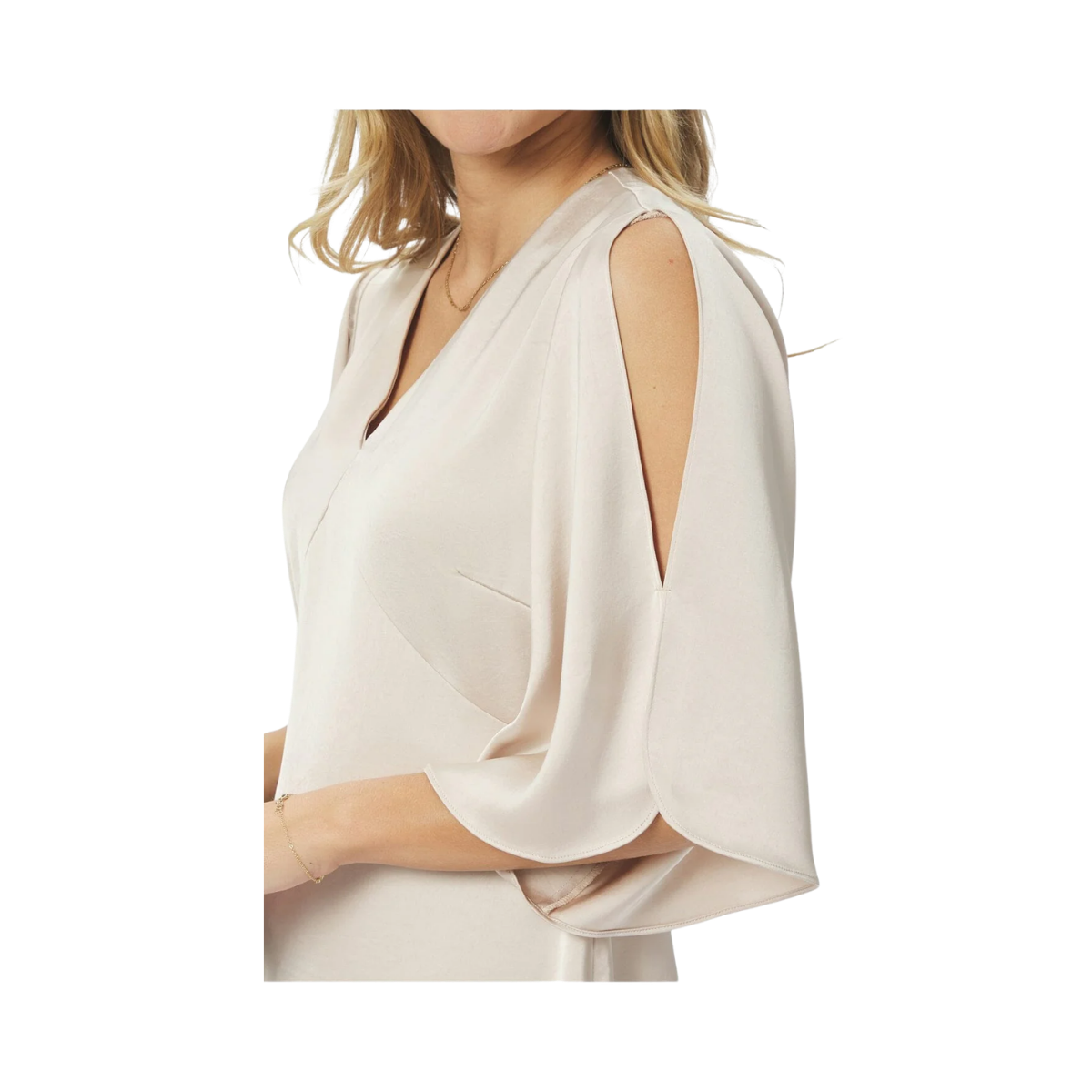 Remara Heavy Sateen Dress - Champagne