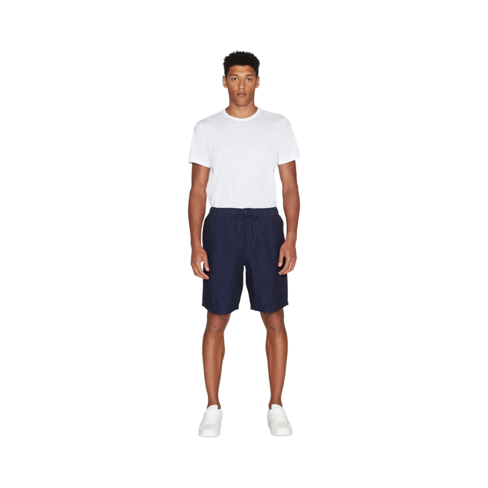 Loose Linen shorts - Blue