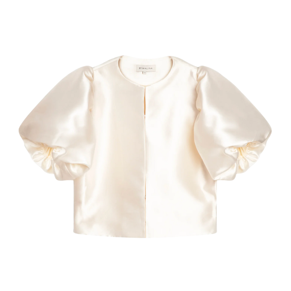 Cleo Pouf Sleeve Blouse - White
