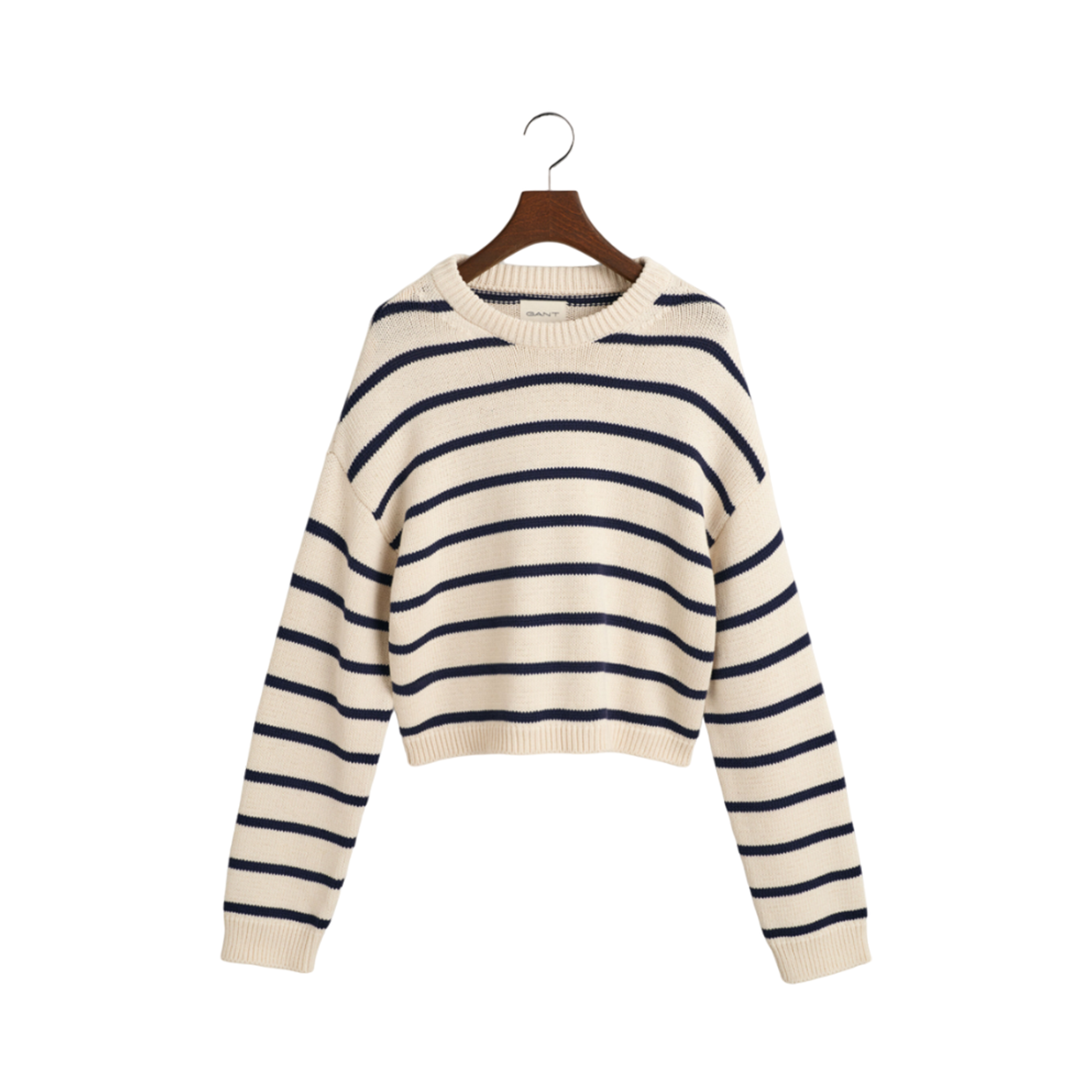 Striped Crewneck - White