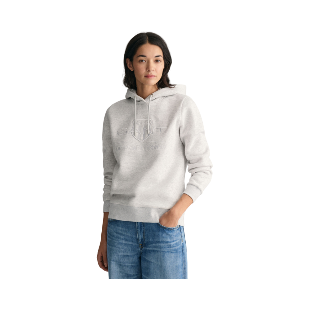 Tonal Archive Shield Hoodie - Grey