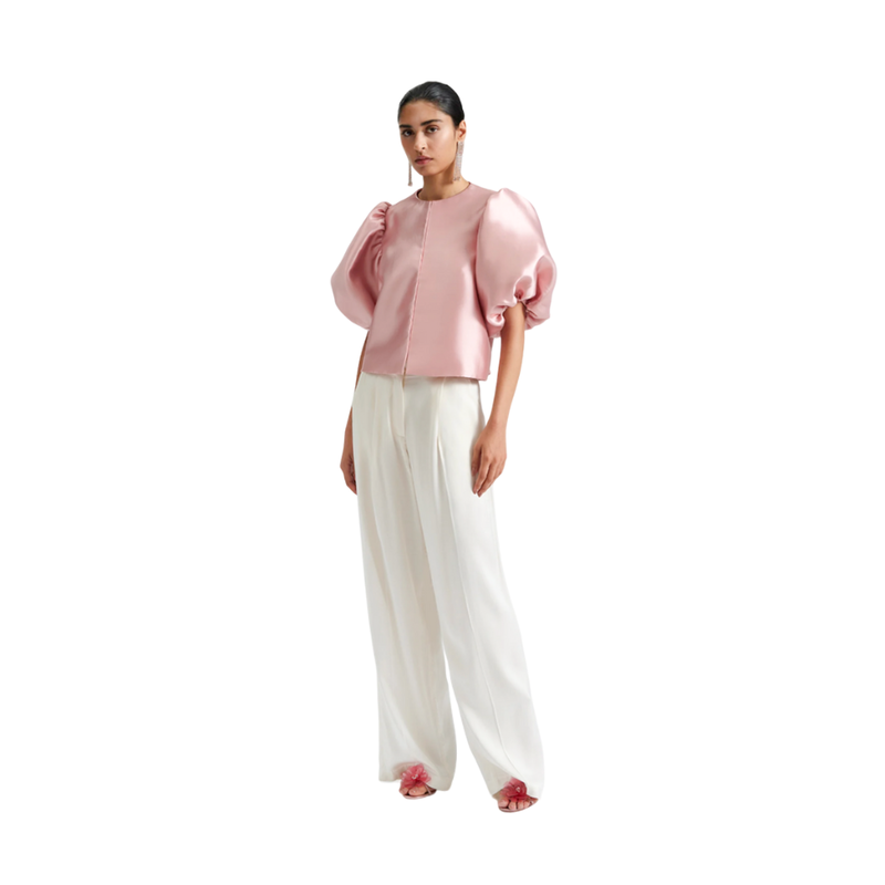 Cleo Pouf Sleeve Blouse - Pink