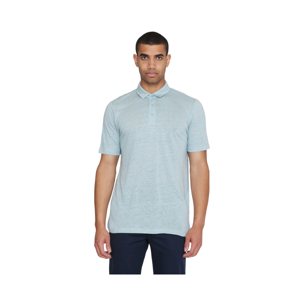 Linen polo - 1436 Gray Mist