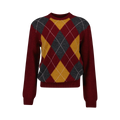 ARGYLE C-NECK - Red