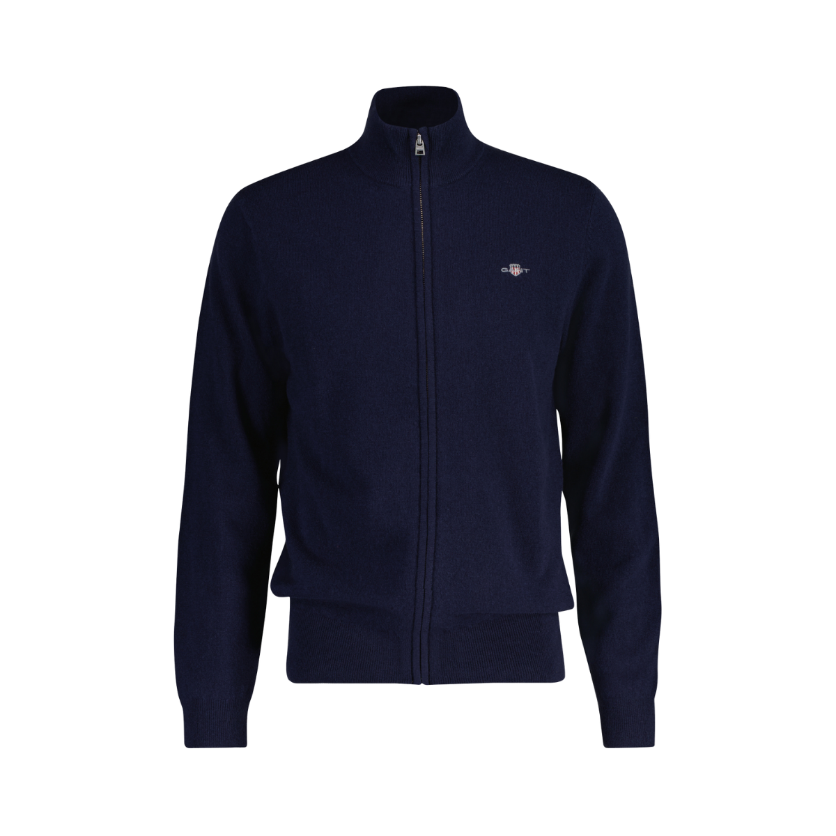 EXTRAFINE LAMBSWOOL STRIPED RUGGER - Navy