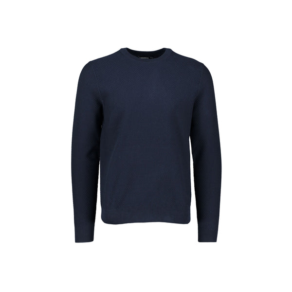 M Cotton Structure Sweater - Navy