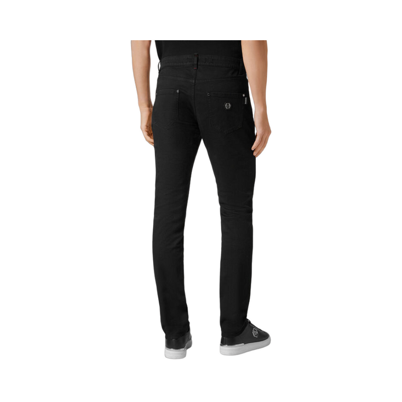 Denim Trousers Super Straight Cut Fit - Black