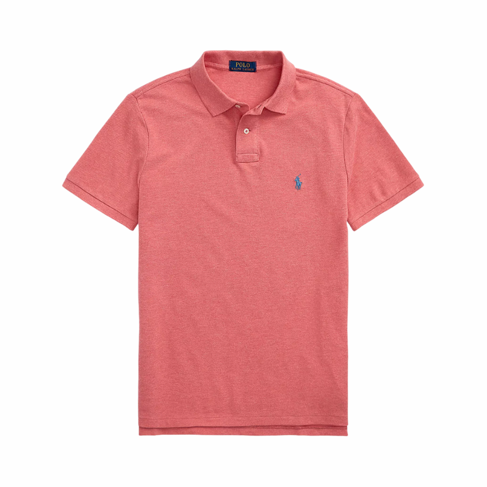 Custom Slim Fit Mesh Polo Shirt - Red