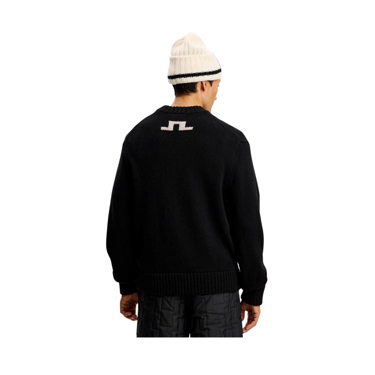 Fabian Graphic Knit Sweater - Black