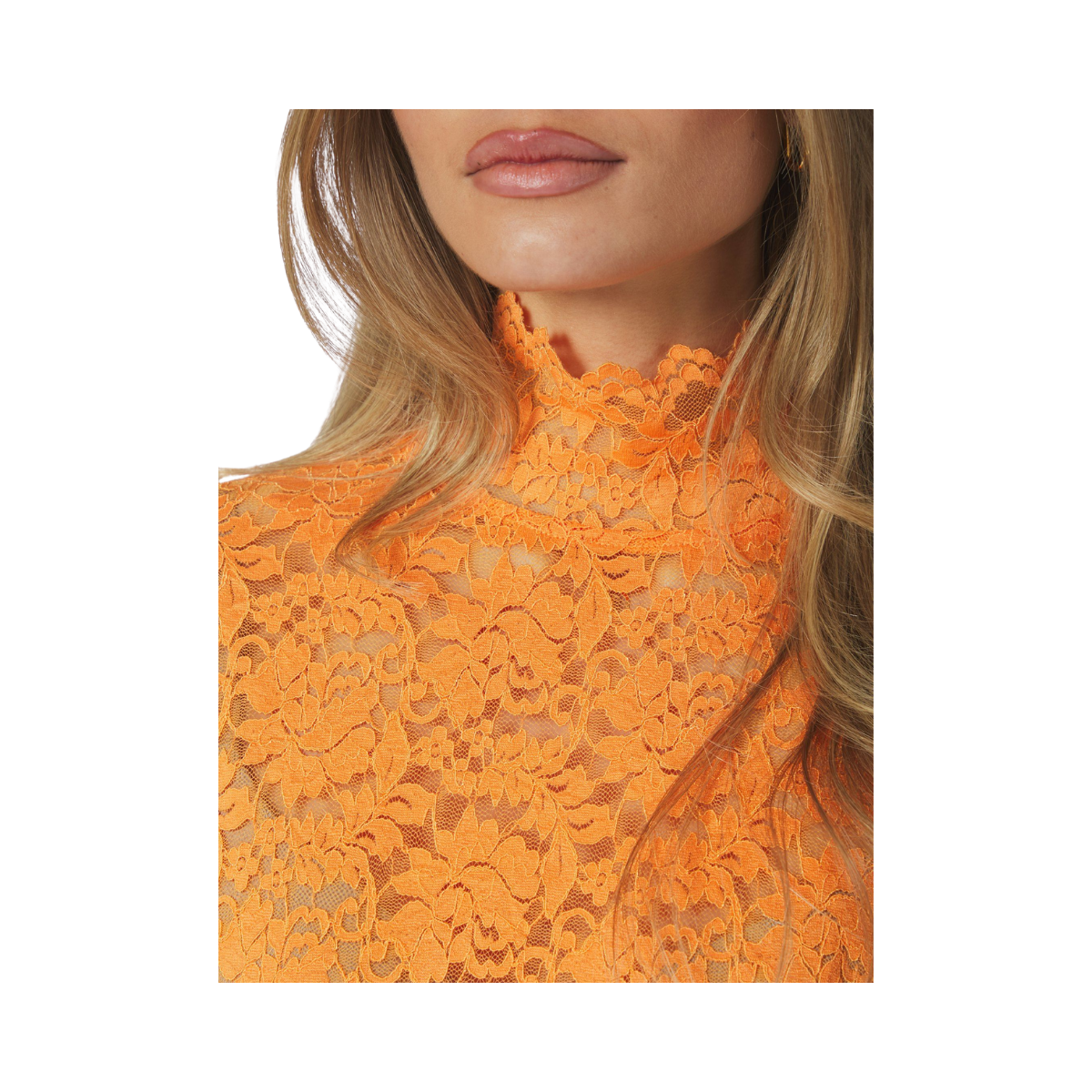 Liza Laceflower Blouse - Orange