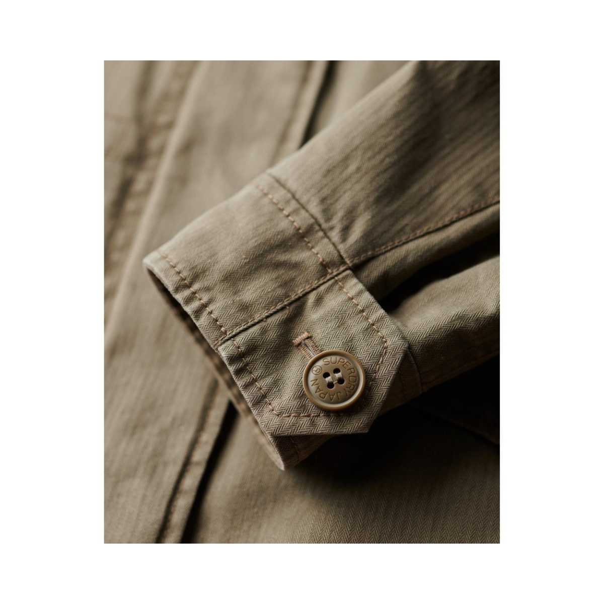 Embroidered M65 Military Jkt - Moss Khaki