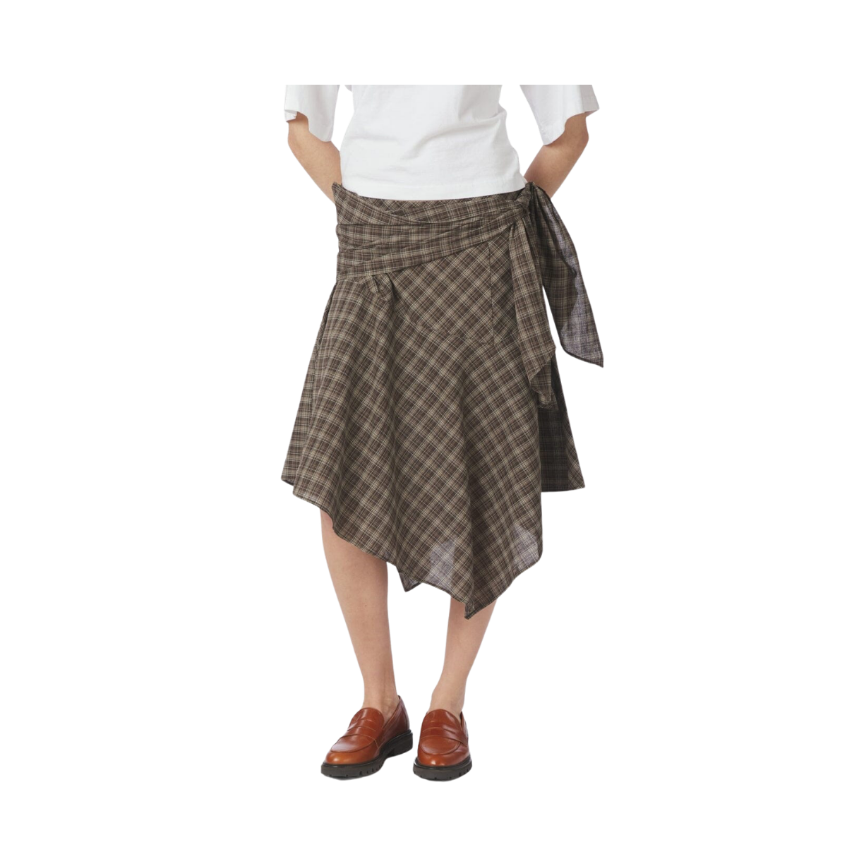 Sabella Check Skirt - Brown Check