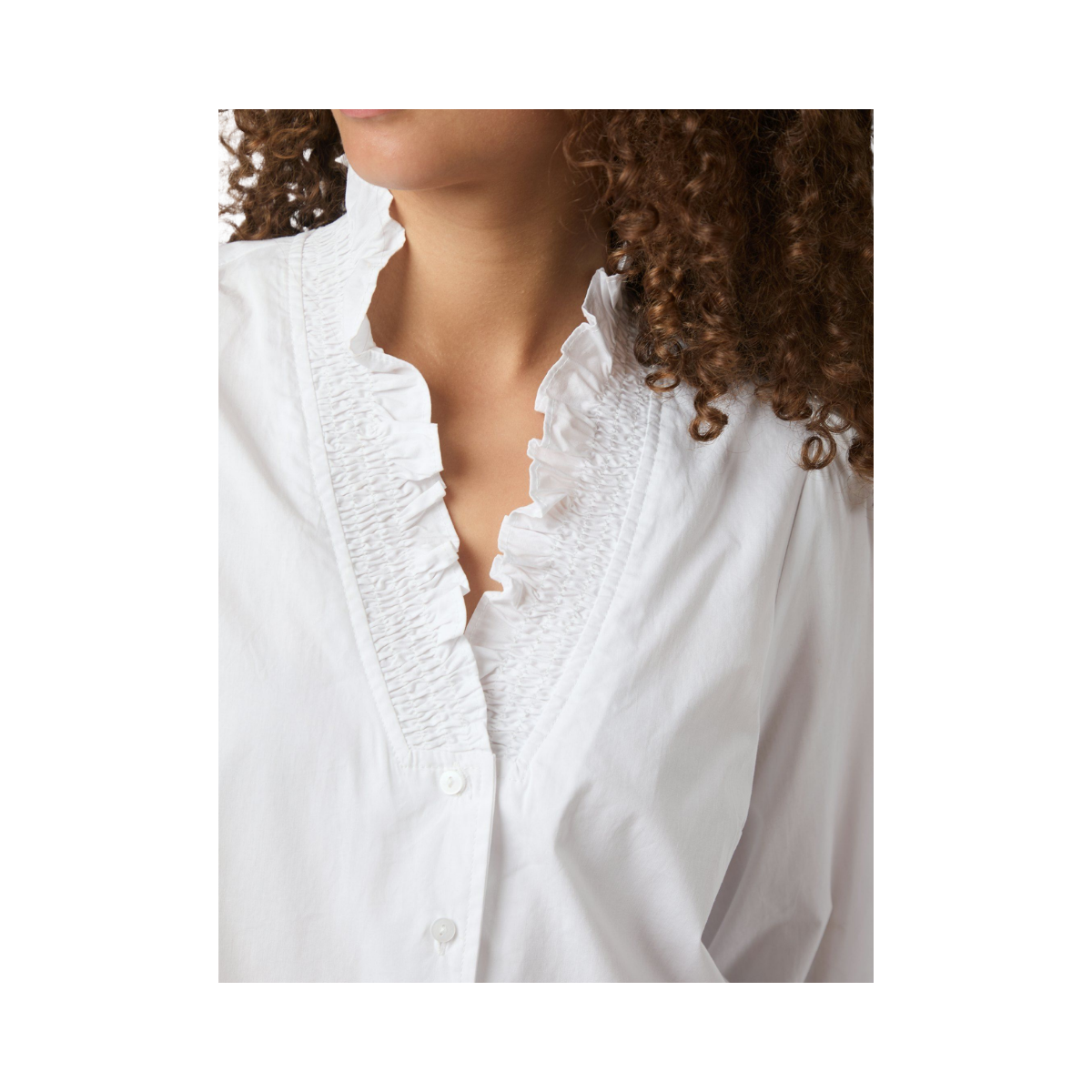 Brielle Solid Shirt - White