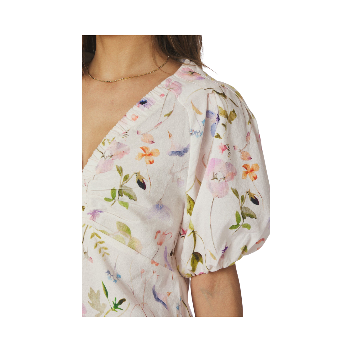 Irina Flower Blouse - Off White