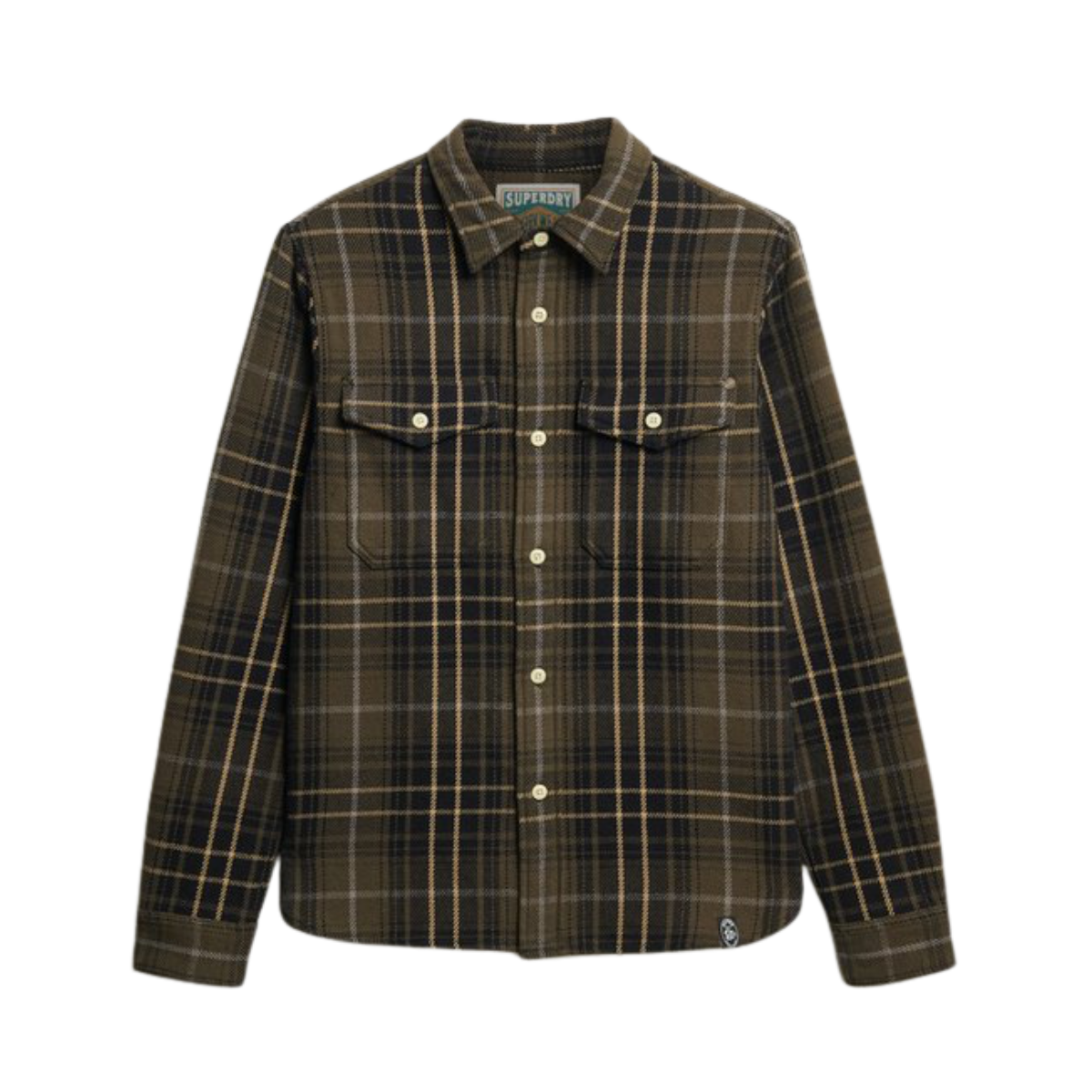 Merchant Heavy Checked Shirt - H7X Homestead Ombre Olive Green