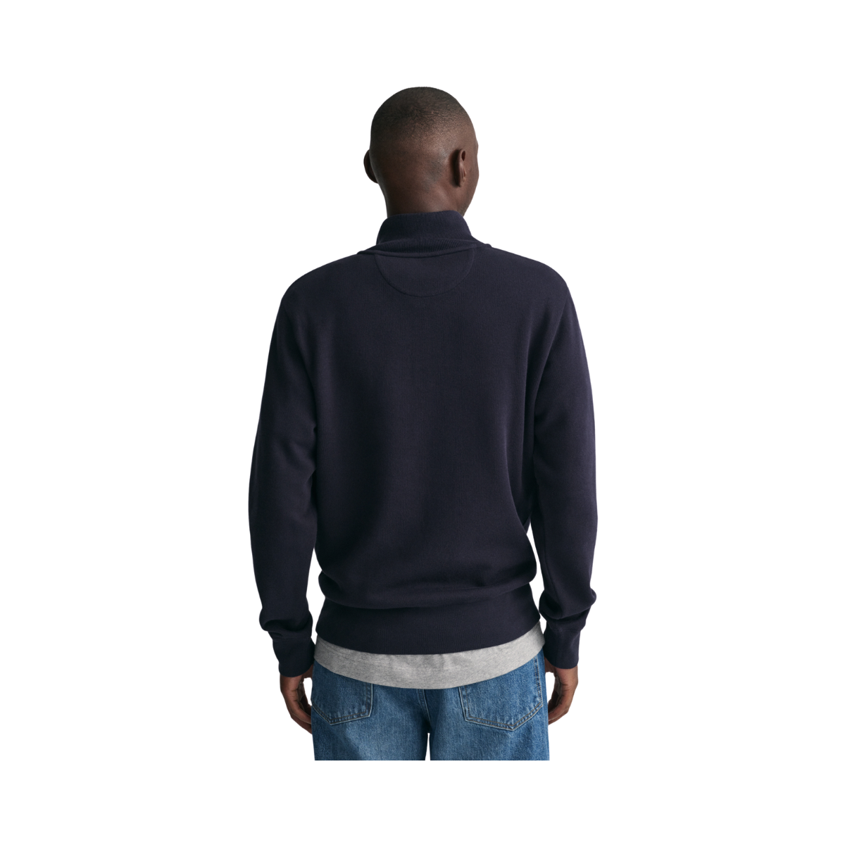 Sacker Rib Half-Zip Sweatshirt - Navy