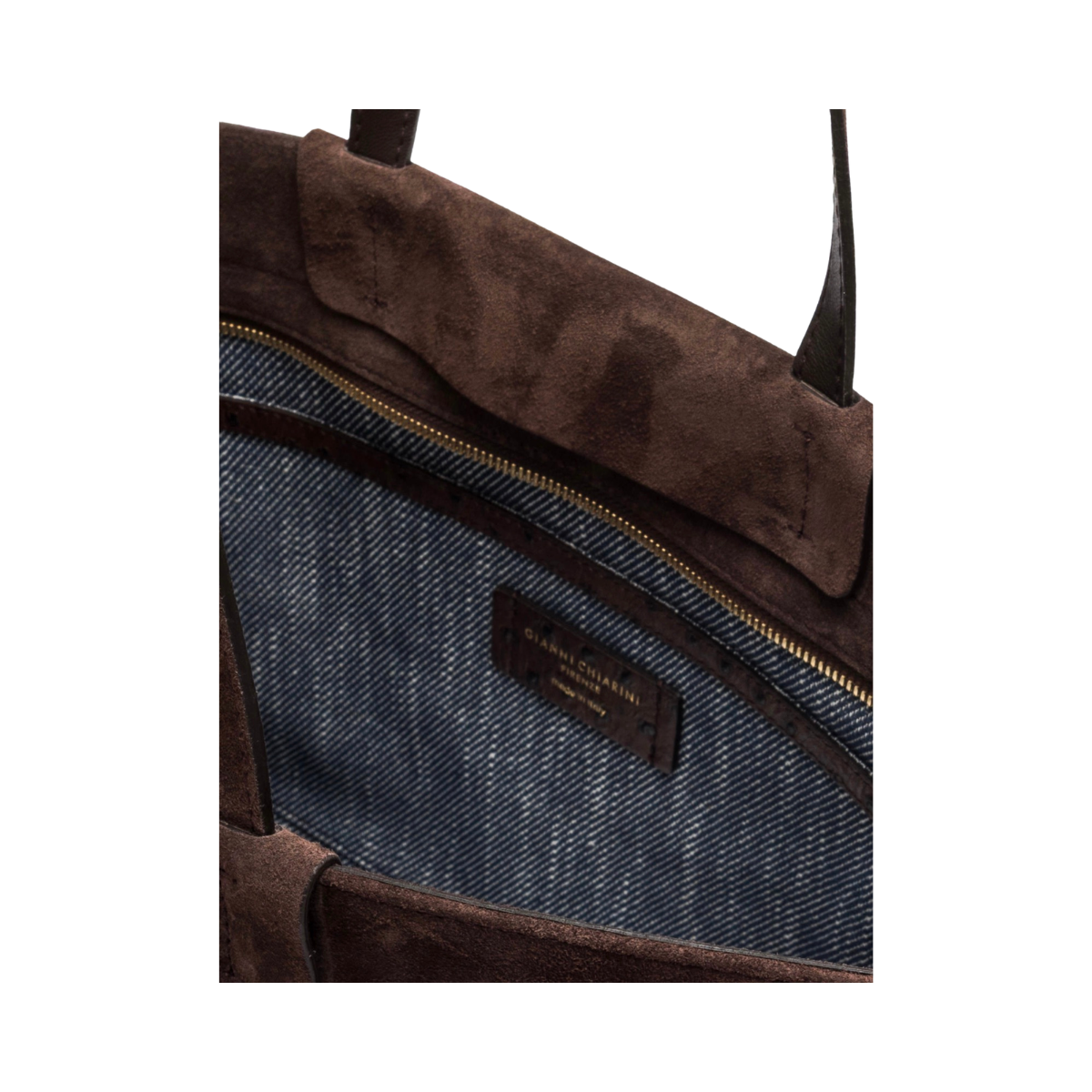 Belty Suede Shopper Bag - Moka