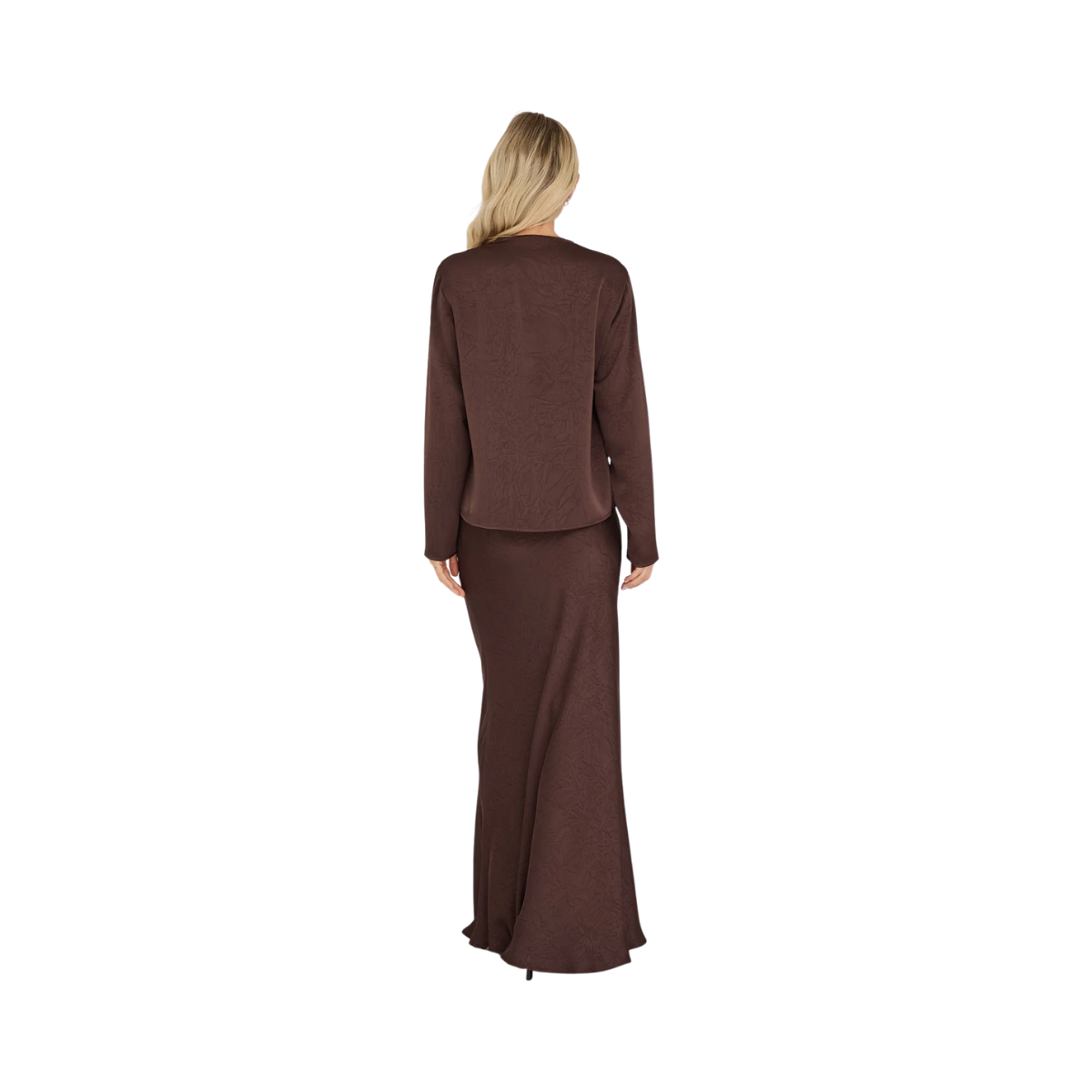 Sinda Drape Blouse - Dark Brown